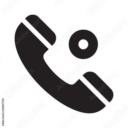 Telephone handset and notification icon