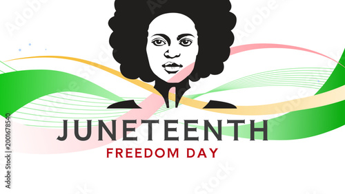 Juneteenth freedom day - banner, poster, background - vector illustration