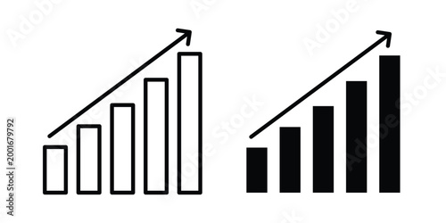 Improvement icon with line stroke and black silhouette style