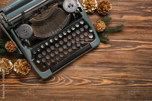 Vintage typewriter with pin...