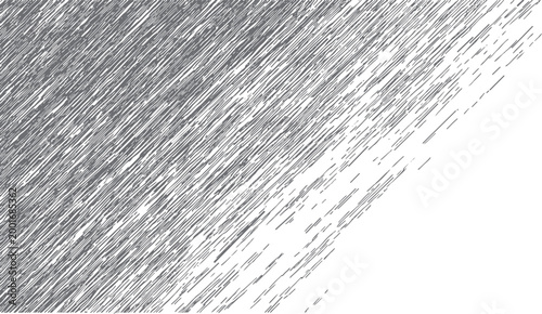 Gray diagonal scribbled lines texture on white background abstract background