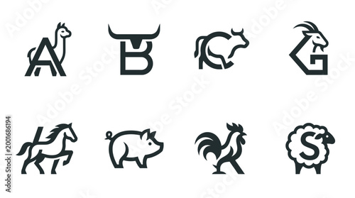 Animal Silhouettes in Alphabetical Order.