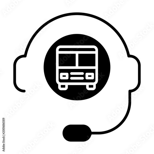 Bus icon vector. Public transport Illustration sign. Bus stop symbol. Bus station logo. Bus route web icon.