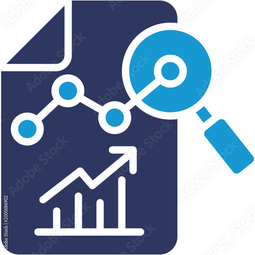 Bild auf Leinwand Performance Review glyph color icon