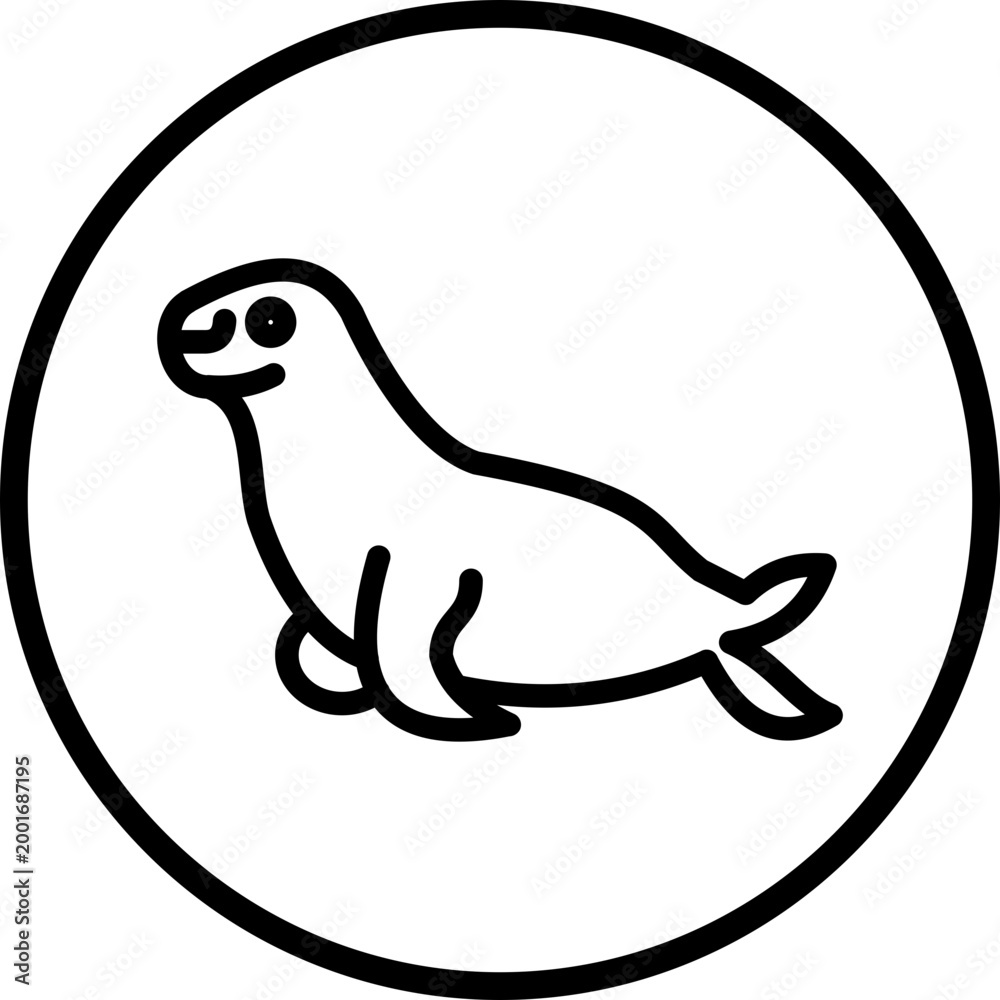 Obraz premium Seal Line Icon Style