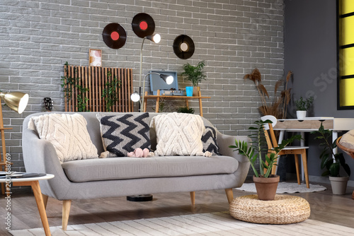 Interior of modern living r...