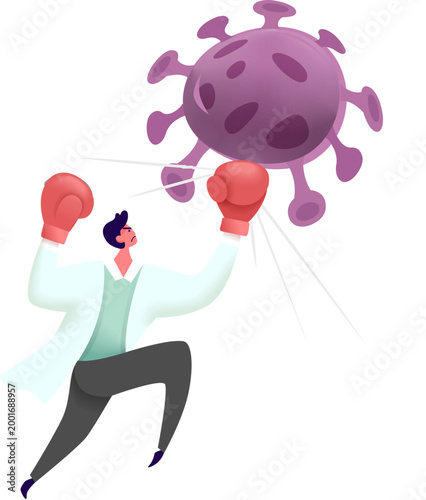 Man beat coronavirus pentagon with left fist