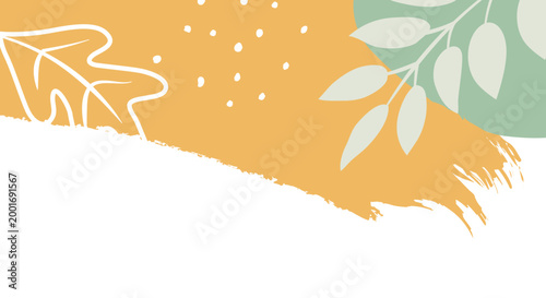 Abstract painting of autumn scene