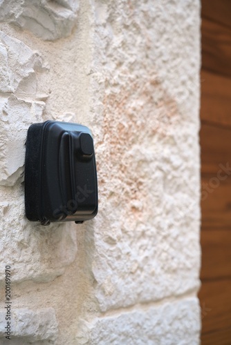 Key safe lock box for vacation rental apartment keys in Bisceglie, Apulia region in Italy. Self check in with a key from safe box.