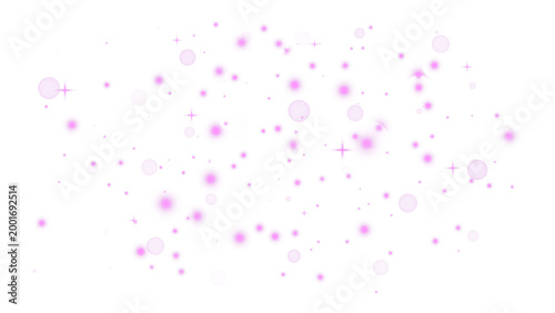 Luxury pink and purple glitter dust with sparkling particles isolated on transparent background. PNG.