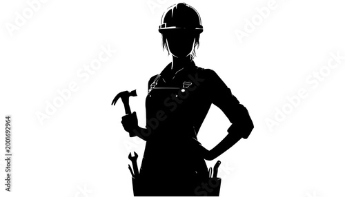 silhouette of a young woman
