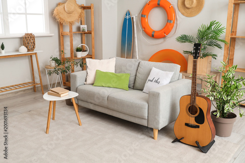 Interior of modern living r...