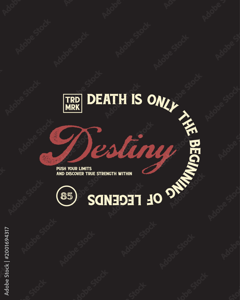 Fototapeta premium vintage streetwear motivational quotes graphic tee design templates ideas screen printing