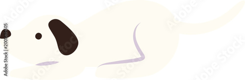 Puppy laying on the floor