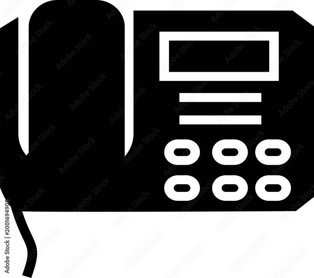 Fototapeta premium telephone communicatiom retro vintage solid style illustration