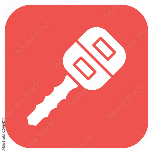 Car Key Icon Style
