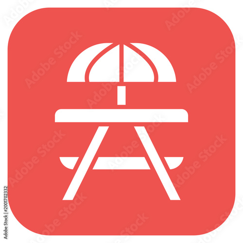 Picnic of Table Icon Style