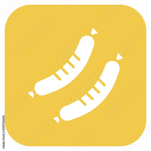 Canvas-taulu Sausages Icon Style