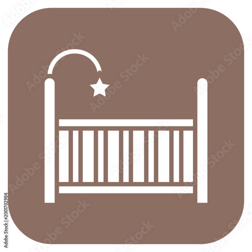 Baby Cot Icon Style