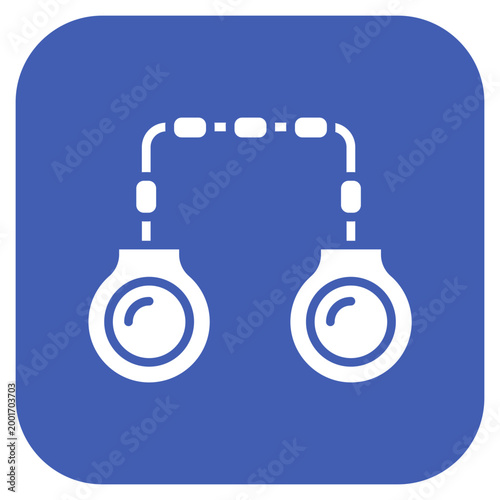 Handcuffs icon style