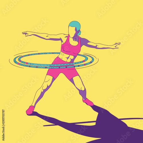 Dynamic Hula Hoop Workout - A Womans Energetic Fitness Routine.