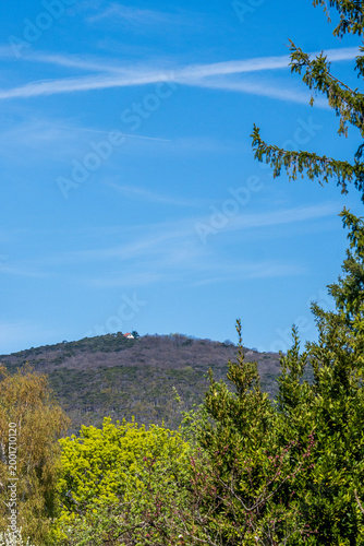 Environmental impact of air traffic from Vienna Airport Schwechat: Aircraft noise pollution over residential areas in Baden district. Contrails above Klesheimwarte, Pfaffstättnerkogel, lower austria