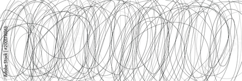 Chaos pattern. Abstract texture. Random chaotic lines. Intricate wallpaper. Hand drawn scrawls. Black and white illustration. Background with lines and waves. Universal texture. Art creation . EPS 10 