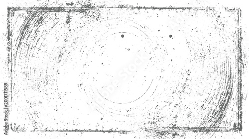 Grey distressed grunge texture with circular and linear scratches and speckles scratchy