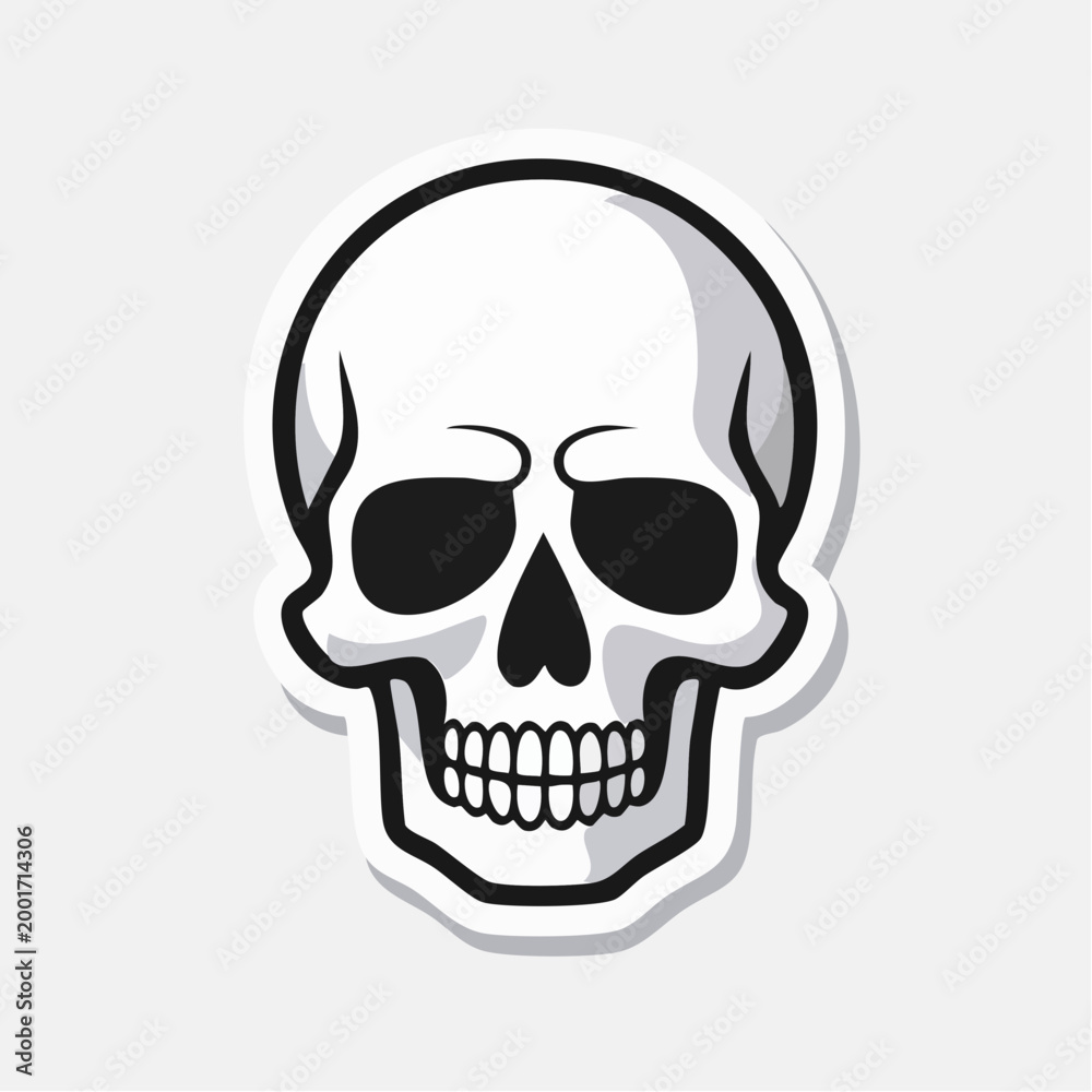 Fototapeta premium Stylized Skull Illustration