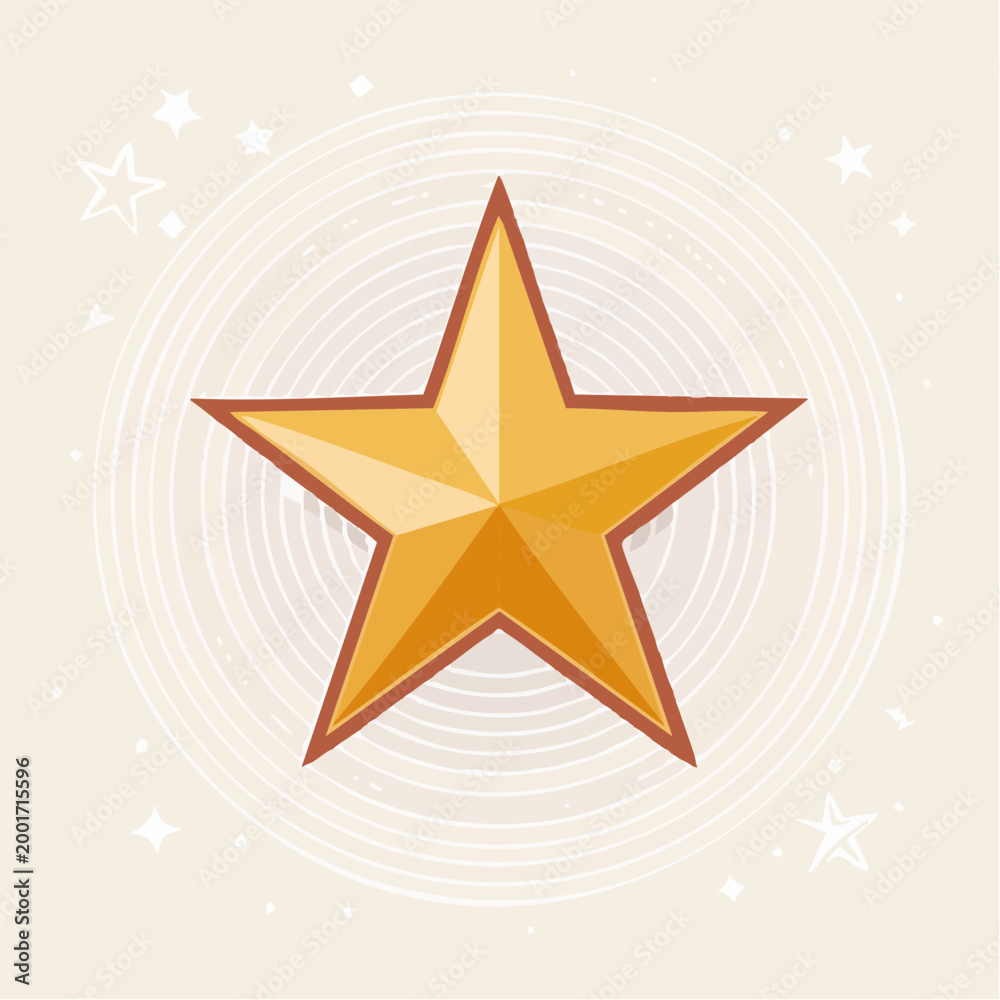 Obraz premium Golden Star Illustration