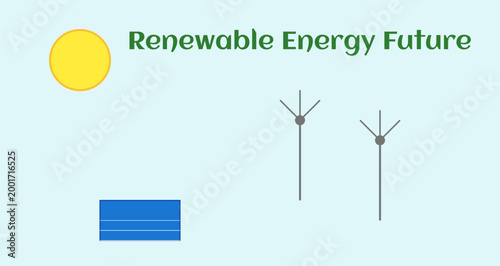 Renewable Energy Future Simple Design for Eco Friendly Concepts