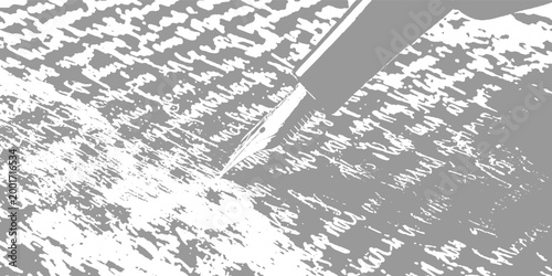 White fountain pen writing on grey textured paper with handwritten script
