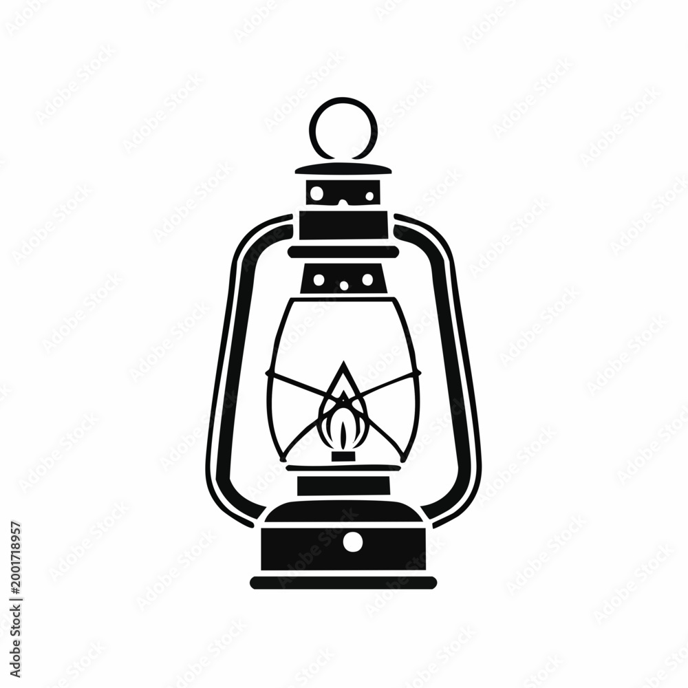 Obraz premium Vintage Oil Lantern Icon