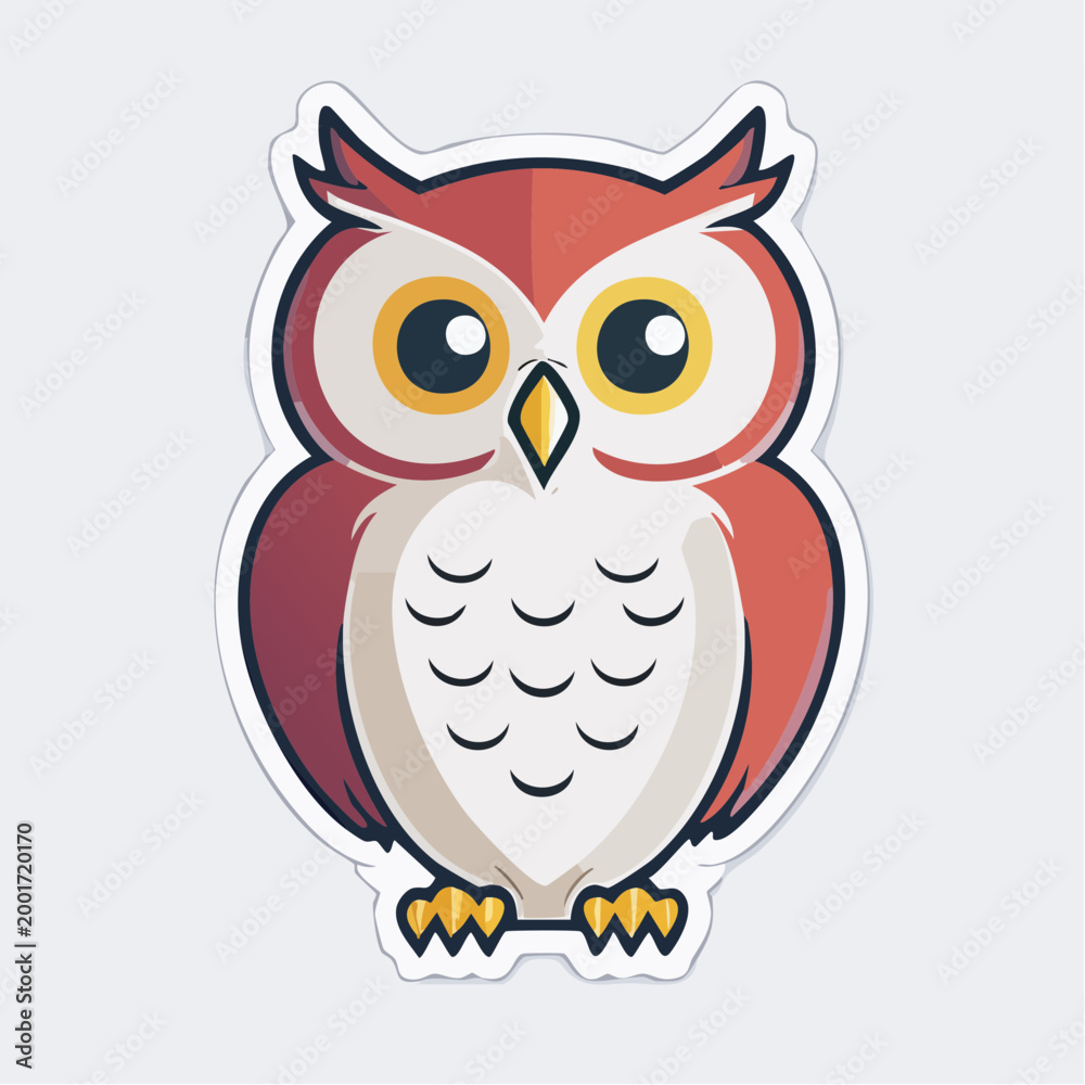 Obraz premium Cute Cartoon Owl Illustration
