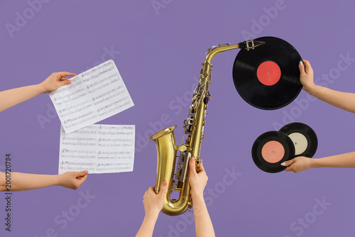 Female hands holding music ...
