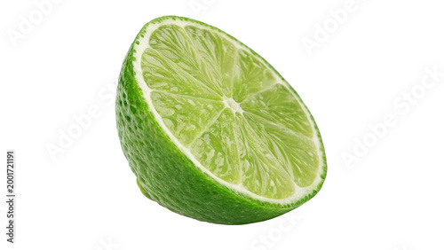 Photos Fresh lime cut in half with bright green interior showing juicy texture and fres