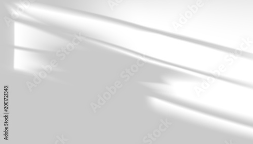 Window light shadow overlay on white transparent background, soft sunlight lines with minimal abstract texture, clean light effect for product display, modern backdrop mockup with copy space