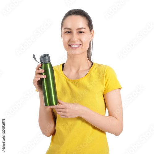 Sporty young woman with bot...