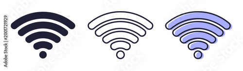 WiFi signal connection wireless network icons
