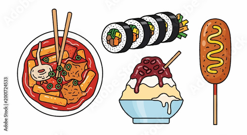 Food items on a table.
