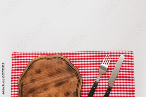 Table setting with wooden b...