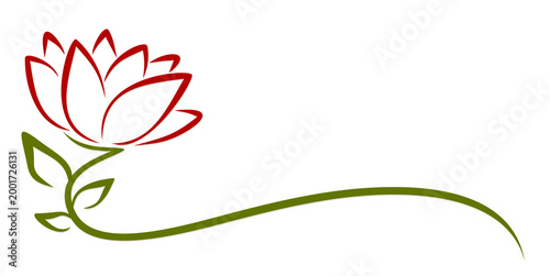 The symbol of a stylized flower.