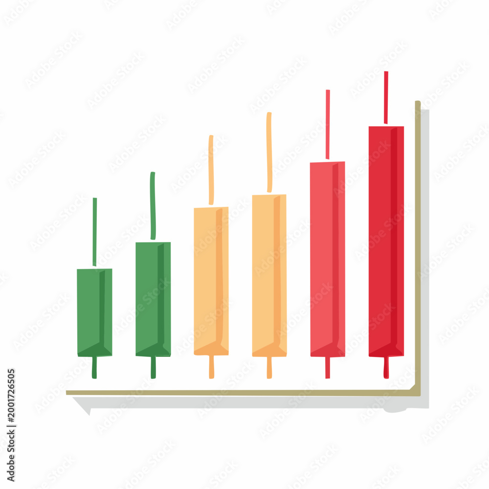 Obraz premium Candlestick Chart Illustration