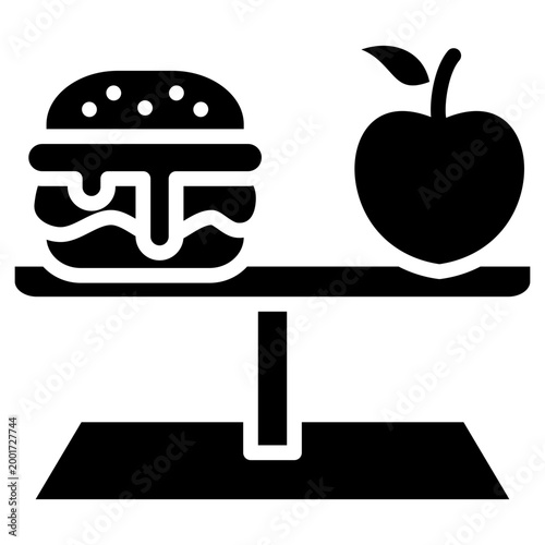 Food Balance glyph icon
