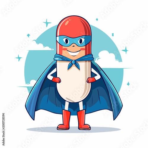 Superhero Pill Character