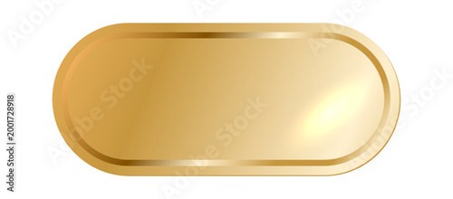 Glossy Gold Shape for Web, App, and Decoration Design. Vector Illustration
