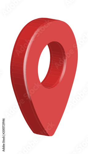 3D Map Pin Marker Icon, Versatile Location Pointers for Maps, Web, and App Design Projects.