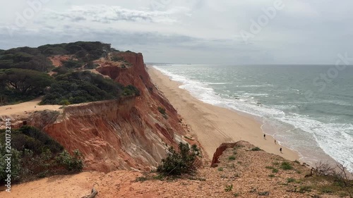 Falesia beach the Algarve, Portugal beautiful sandy praia near Vilamoura and Albufeira
