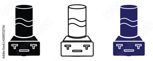 Vector illustration of three usb connectors in black, white, and blue colors