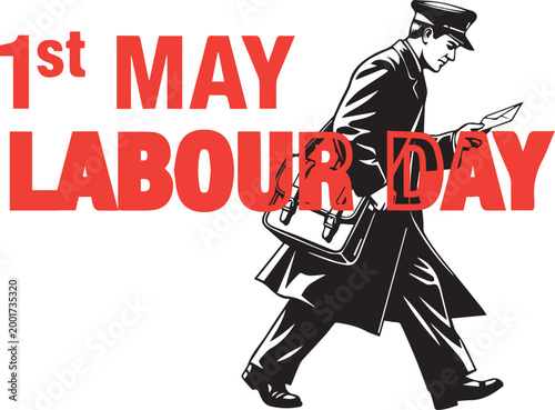 Fotografija 1st may labour day illustration a worker's commemorative image